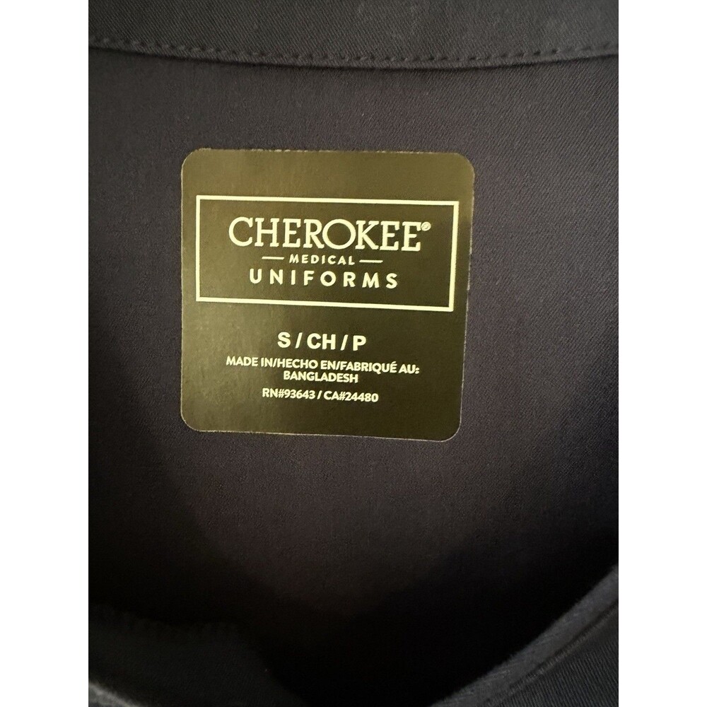 Cherokee Form Women's Tuckable V-Neck Scrub Top in Navy Blue Size S/M